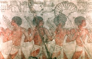 Relieff med soldater, Hatshepsut-tempelet av Unbekannt
