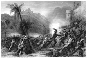 Frastøtende en sortie før Delhi, 1857, c1860 av Unbekannt