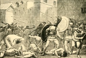 Frastøting av Pyrrhus fra Sparta, 1890. av Unbekannt