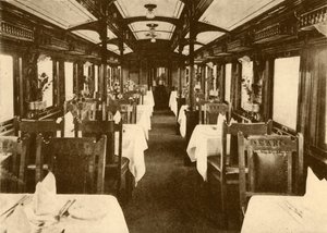 Restaurantbil på et langdistansetog, South African Railways, 1930. av Unbekannt