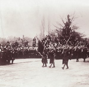Belgiernes retur til Liége, Belgia, c1914-c1918 av Unbekannt