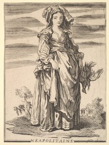 Omvendt kopi av Neapolitaine, fra Recueil de diverse utenlandske figurer Invented..., 1700-tallet. av Unbekannt