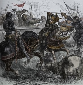 Richard III i Bosworth, 22. august 1485, c1880 av Unbekannt