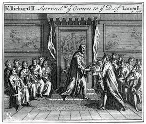 Richard II av England overgir sin krone, 1399 av Unbekannt