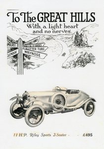 Riley MPH 2-seters sport, c1920-tallet av Unbekannt