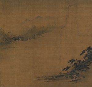River Landscape in Mist, 1300-tallet. av Unbekannt