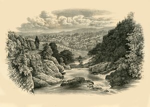 Elvescene ved Pont-Y-Cyffing, c1890. av Unbekannt