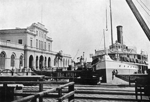 Elvdamper ved tollhuset, Asuncion, Paraguay, 1911 av Unbekannt