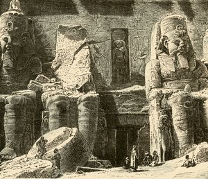 Rock-templer ved Abousimbel, 1890. av Unbekannt