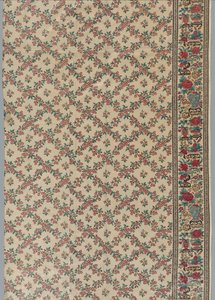 Rulletrykt glasert chintz med blomster- og vasedesign, 1800-tallet. av Unbekannt