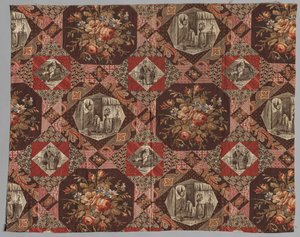 Rulletrykt bomullstekstil, 1800-tallet. av Unbekannt