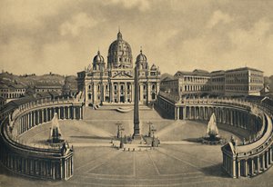 Roma - Basilikaen og S. Peter-plassen. Vatikanpalasset, 1910 av Unbekannt