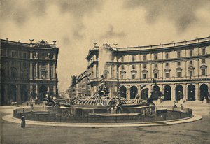 Roma - Esedra-plassen og Naiades-fontenen, 1910 av Unbekannt