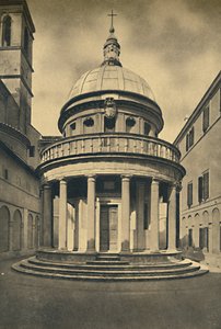 Roma - Tempel av Bramante i Cloisters of S. Pietro i Montorio på Janiculum Hill, 1910 av Unbekannt