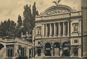 Roma - Via Nazionale. National Dramatic Theatre og Colonna Villa, 1910 av Unbekannt