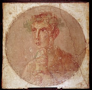 Romersk portrettmaleri av en ung mann, Pompeii, Italia av Unbekannt