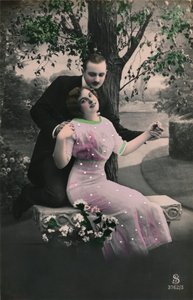 Romantisk postkort, c1910 av Unbekannt
