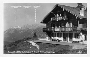 Rosshutte og Wettersteingebirge-fjellene, nær Seefeld, Østerrike, 1900-tallet av Unbekannt