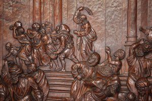 Den kongelige basilikaen i San Francisco el Grande. Jesus jager kjøpmennene fra tempelet Madrid Spania av Unbekannt