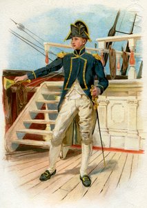 Royal Navy Post Captain, 1700-tallet c1890-c1893 av Unbekannt