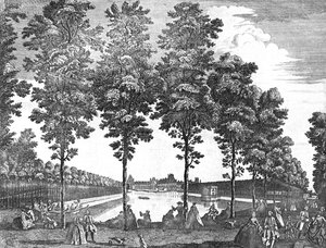 Det kongelige slott i Fontainebleau, Frankrike, 1750 av Unbekannt