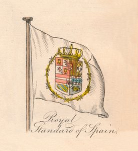 Royal Standard of Spain, 1838 av Unbekannt