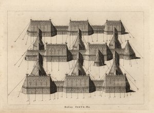 Kongelige telt satt opp for møtet mellom kong Henry VIII og kong Frans I av Frankrike nær Ardres 1520 av Unbekannt