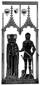 Gniring av middelaldergravert messing, c1421 1901 av Unbekannt