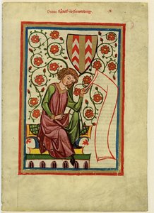 Rudolf II av Fenis fra Codex Manesse, mellom 1305 og 1340 av Unbekannt
