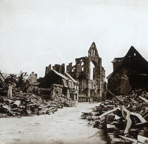Ruiner, Craonne, Nord-Frankrike, c1914-c1918 av Unbekannt