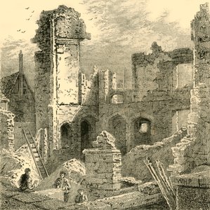 Ruinene av klosteret St. Clare, c1872. av Unbekannt
