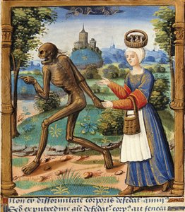 Landlig liv og død. Miniatyr av et manuskript fra 1400-tallet. av Unbekannt