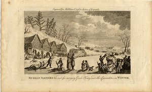 Russiske sleder om vinteren, 1750 av Unbekannt