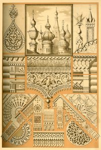 Russisk arkitektonisk ornament og treskjæring, 1898. av Unbekannt