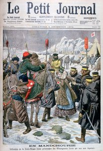Russisk sykepleier tatt til fange av Manchuene som ble overlevert til japanerne, Manchuria, 1904 av Unbekannt