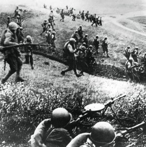Russiske tropper på motangrepet, Mozdok-regionen, Nord-Kaukasus, september 1942 av Unbekannt