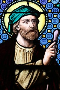 Herz-Jesu-Kirche. Glasfenster. Jesse, 20160604, Moulins, Frankreich