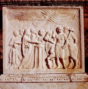 Offer av en okse, Vespasians tempel, Pompeii, Italia, 1. århundre av Unbekannt