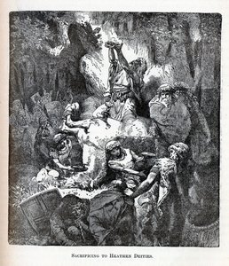 Ofring til hedenske guder, 1882 av Unbekannt