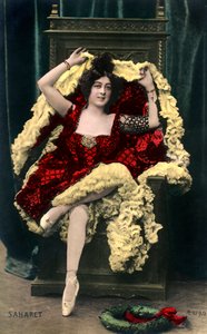 Saharet 1879-1942, australsk musikalartist, tidlig på 1900-tallet av Unbekannt