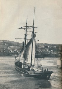 Seiler inn i Newlyn Harbour, Isabella, en to-mastet skonnert av Lancashire-typen, 1937 av Unbekannt