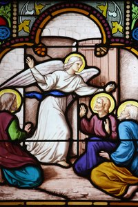 Saint-Corentin (Saint Corentin) katedral, Quimper Angel Farget glass: åpenbaring til St. Peter, Quimper, Frankrike av Unbekannt