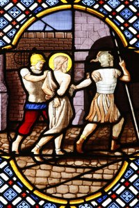 Saint-Corentin (Saint Corentin) katedral, Quimper Glassmaleri: Døperen Johannes arrestert, Quimper, Frankrike av Unbekannt