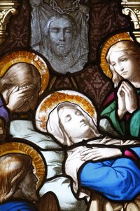 Saint-Corentin (Saint Corentin) katedral, Quimper Glassmaleri: Dormition, Quimper, Frankrike av Unbekannt
