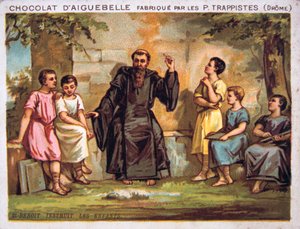 Saint Benoit instruerer barna, 1800-tallet av Unbekannt