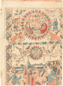 Saint Bonaventure ankommer og forkynner i Lyon, 1480-1490. av Unbekannt