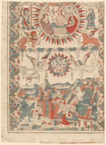 Saint Bonaventure ankommer og forkynner i Lyon, 1480-1490. av Unbekannt