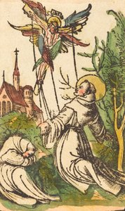 Saint Francis mottar Stigmata, 15001510. av Unbekannt