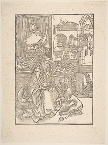 Saint Jerome trekker ut en torn fra løvenes fot, Lyons, 1508 kopi.n.d. av Unbekannt