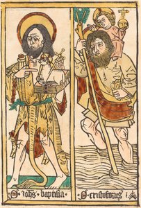 Døperen Johannes og den hellige Christopher, 14701480. av Unbekannt